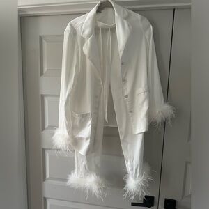 NADINE MERABI DARCI WHITE PAJAMAS